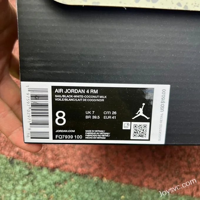 Air Jordan 4 RM FQ7939-100 Black Grey Yellow