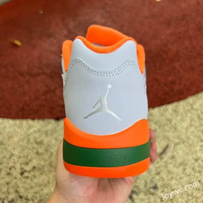 Air Jordan 5 FQ1293-018 White Orange Green