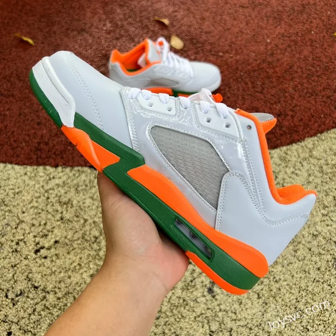 Air Jordan 5 FQ1293-018 White Orange Green