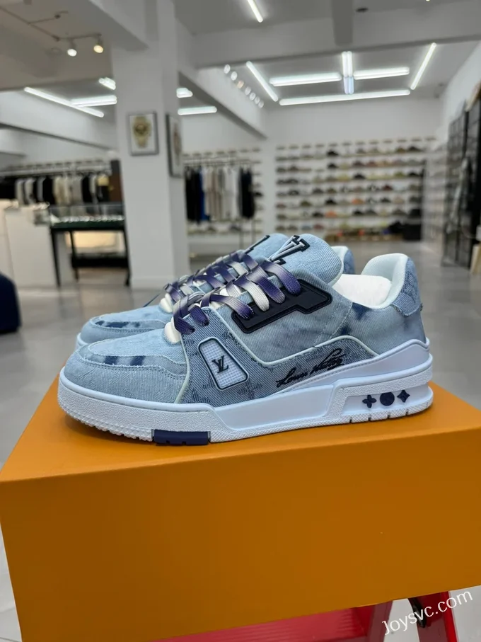 Louis Vuitton Trainer Blue Denim