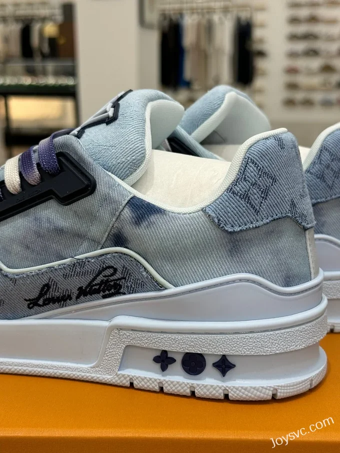 Louis Vuitton Trainer Blue Denim