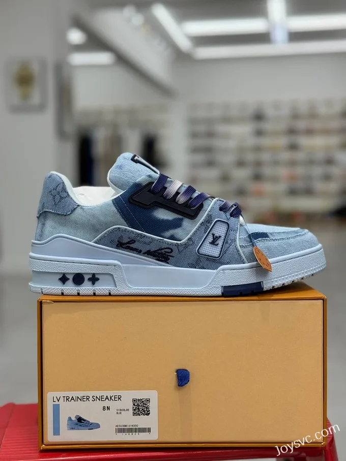 Louis Vuitton Trainer Blue Denim