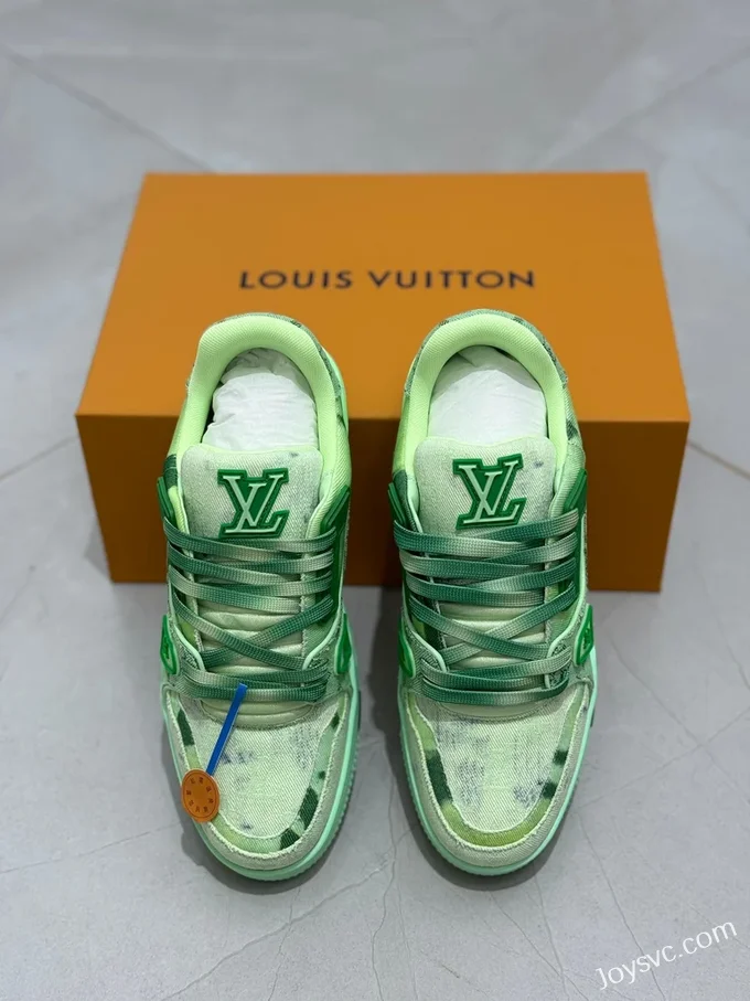 Louis Vuitton Trainer Green Denim