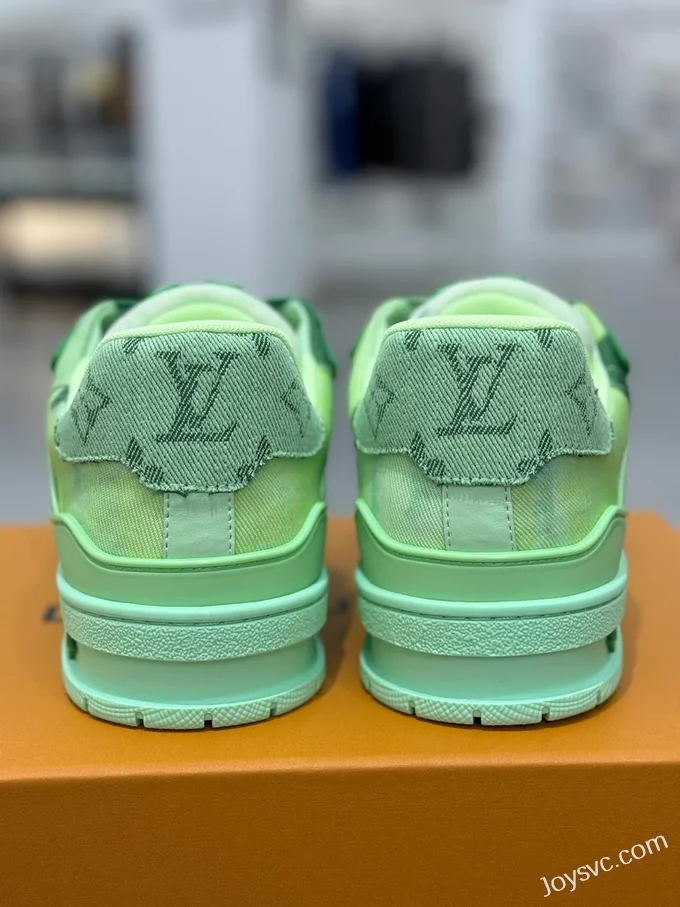 Louis Vuitton Trainer Green Denim