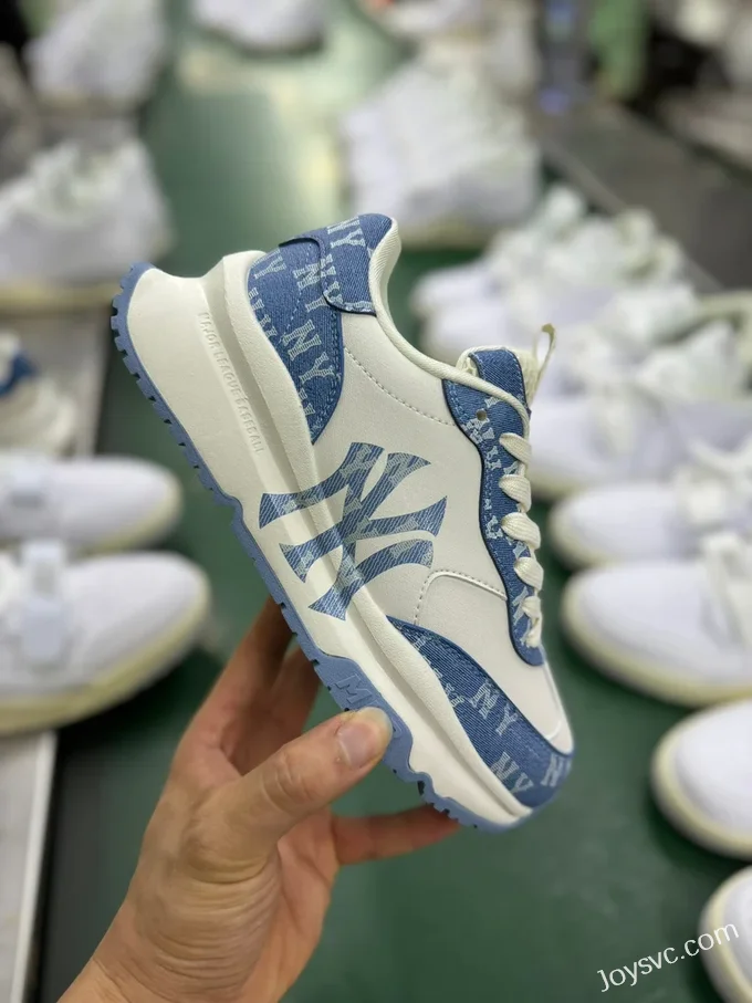 MLB White Blue Chunky Liner Casual Shoes