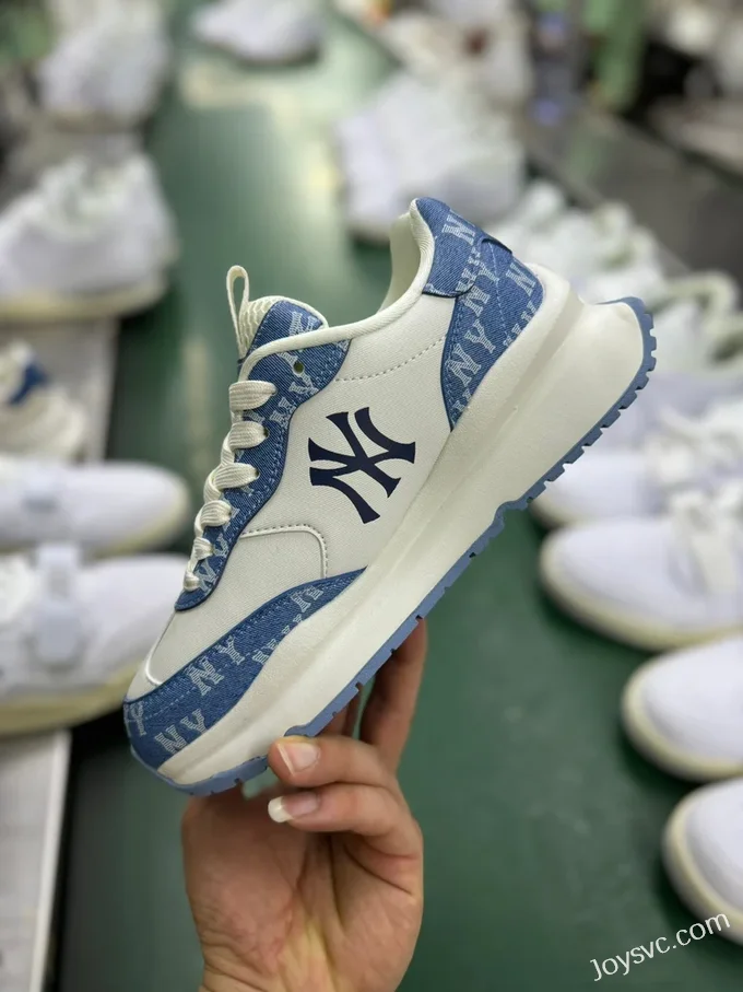 MLB White Blue Chunky Liner Casual Shoes