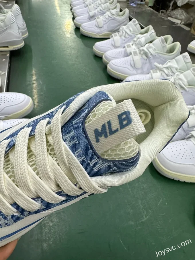 MLB White Blue Chunky Liner Casual Shoes