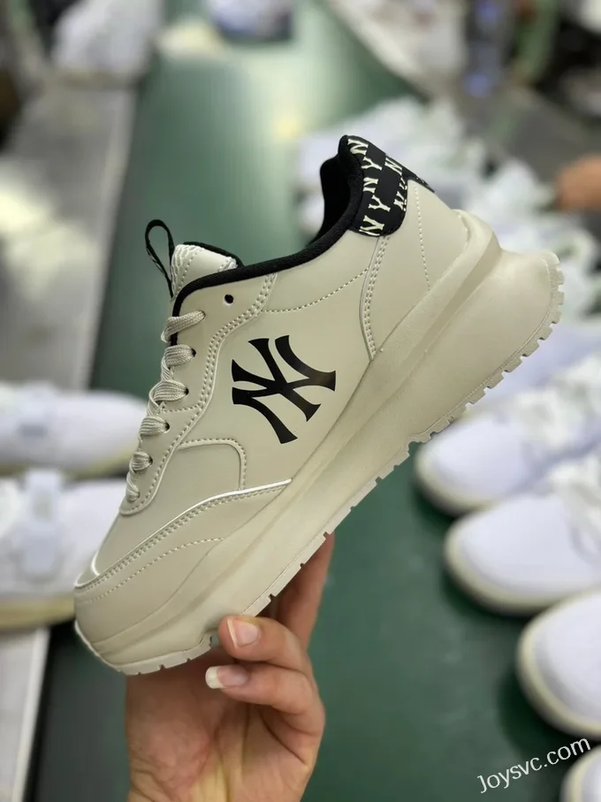 MLB Beige Black Chunky Liner Casual Shoes