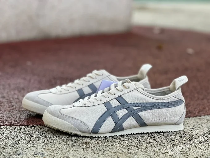 Onitsuka Tiger Mexico 66 Low-Top Sneakers in Beige & Grey