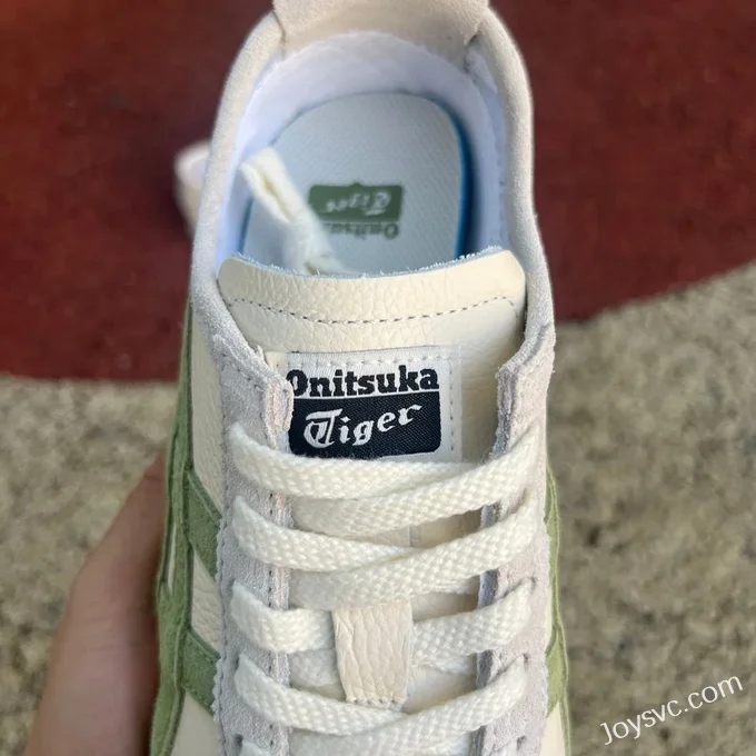 Onitsuka Tiger Mexico 66 Low-Top Sneakers in Beige & Green