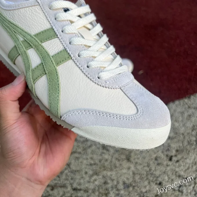 Onitsuka Tiger Mexico 66 Low-Top Sneakers in Beige & Green