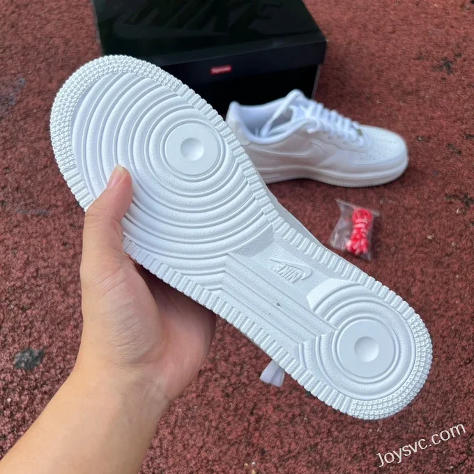 Supreme x Nike Air Force 1 White Red CU9225-101