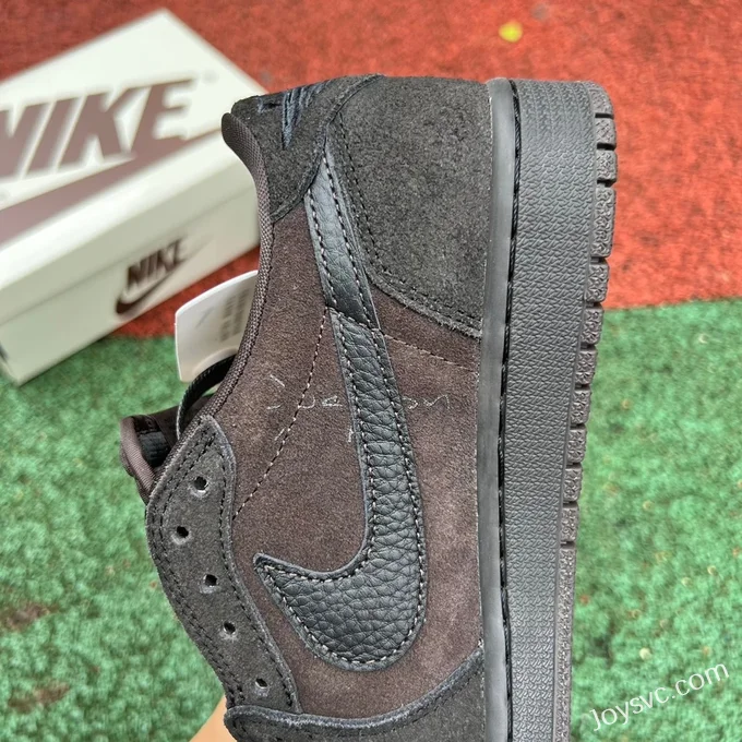 Travis Scott x Air Jordan 1 Low Golf DM7866-202 Black Wine Red Reverse Swoosh