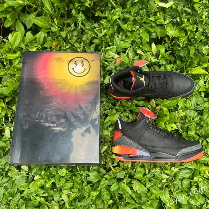 J Balvin x Air Jordan 3 FN0344-001 Black Rainbow