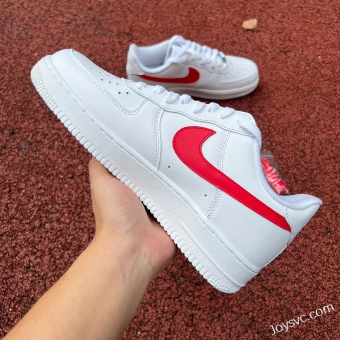 Supreme x Nike Air Force 1 White Red Hook CU9225-101