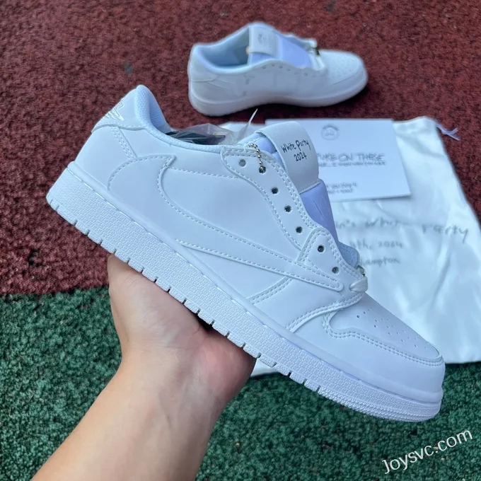 Travis Scott x Air Jordan 1 Low Golf DM7866-202 Triple White Reverse Swoosh