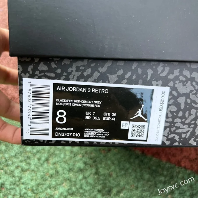 Air Jordan 3 Black Cement DN3707-010