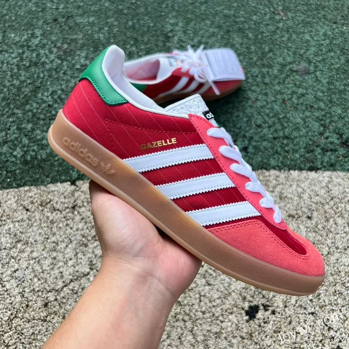 Adidas Gazelle Olympic Red White Green Low Top Sneakers IF9641