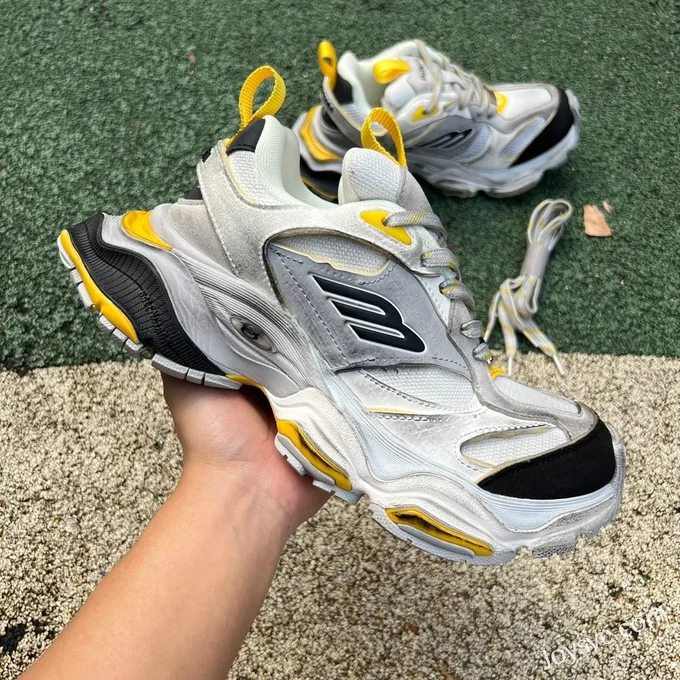 Balenciaga Cargo White Grey Yellow Sneakers