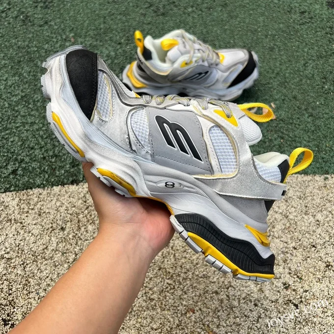 Balenciaga Cargo White Grey Yellow Sneakers