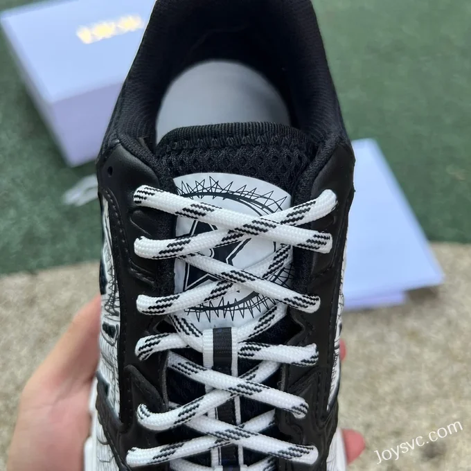 Dior Chrono Black Grey Round Toe Lace-Up Running Shoes