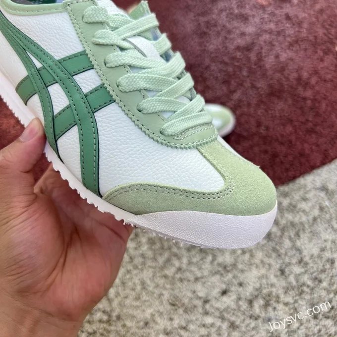 Onitsuka Tiger Mexico 66 Low-Top Sneakers in White & Green