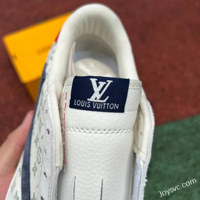 Louis Vuitton x Travis Scott x Air Jordan 1 Low YQ2088-688 White Blue Red Retro