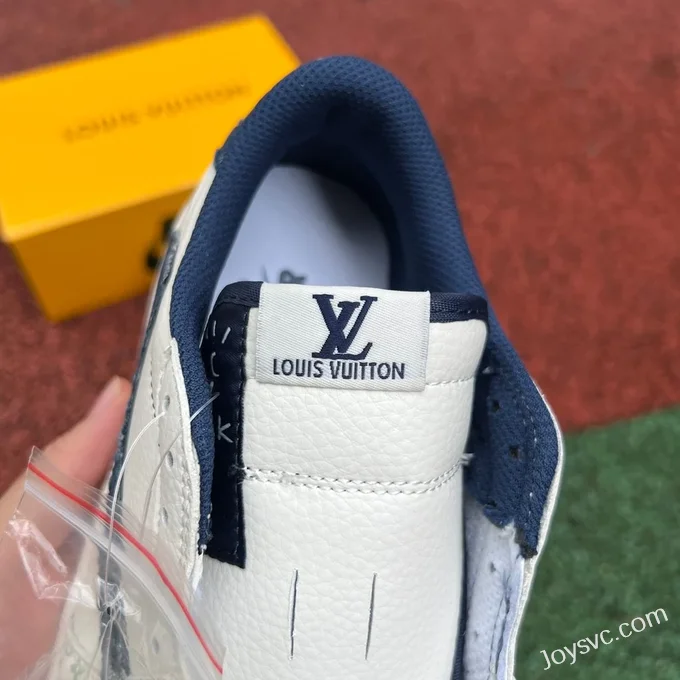 Louis Vuitton x Travis Scott x Air Jordan 1 Low SJ2068-004 White Blue Print Retro