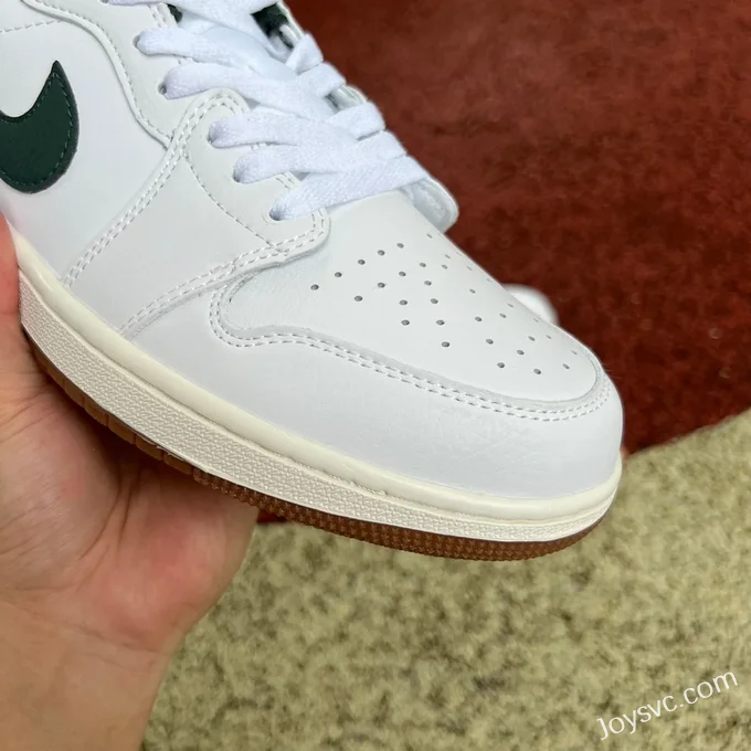 Air Jordan 1 Low CZ0775-133 White Green Distressed Retro