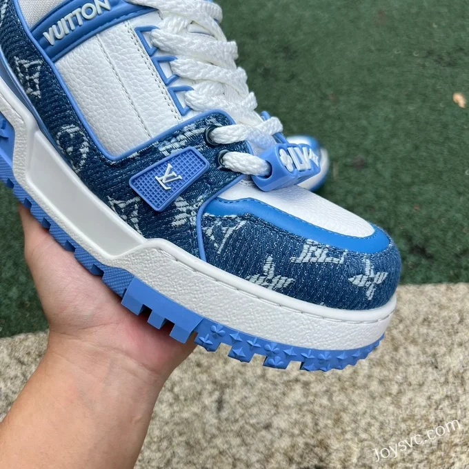 Louis Vuitton Trainer Maxi White Blue Denim