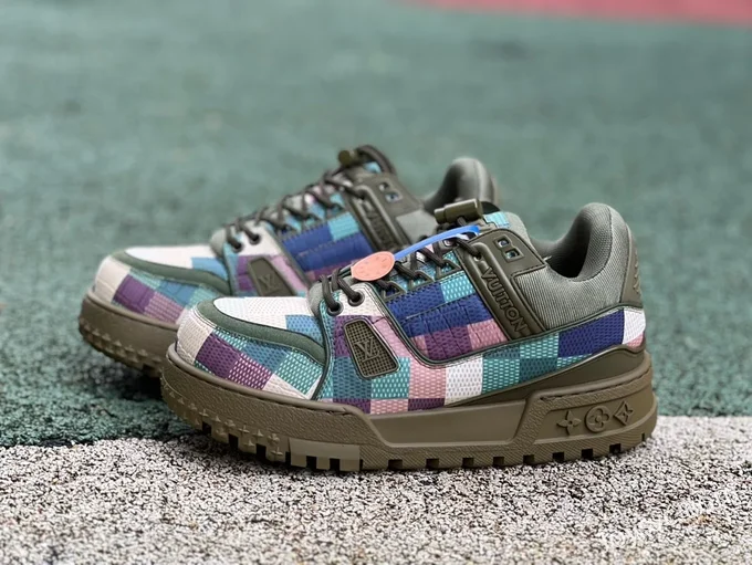 Louis Vuitton Trainer Maxi Camo Army Green