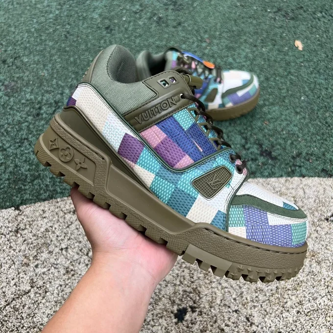 Louis Vuitton Trainer Maxi Camo Army Green