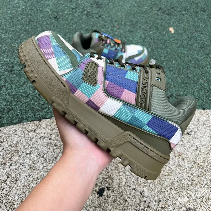 Louis Vuitton Trainer Maxi Camo Army Green