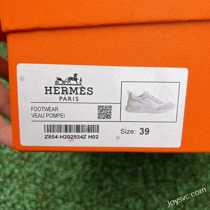 Hermes Bouncing White Grey Men's Sneakers