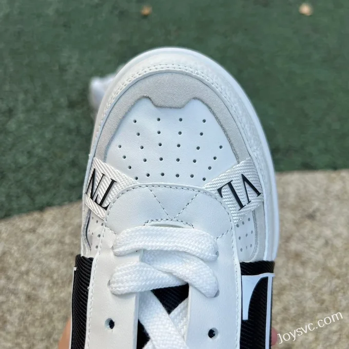 Valentino VL7N Leather Sneakers in White & Black