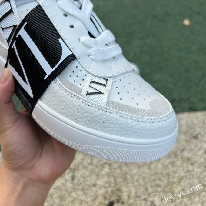 Valentino VL7N Leather Sneakers in White & Black