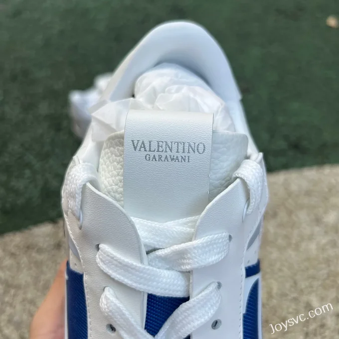 Valentino VL7N Leather Sneakers in White & Blue