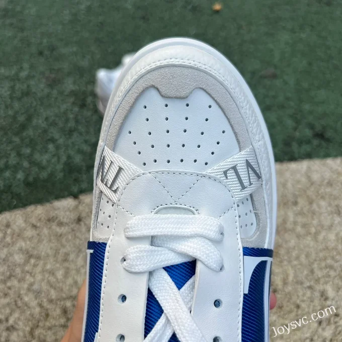 Valentino VL7N Leather Sneakers in White & Blue