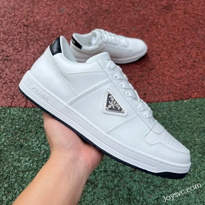 Prada Downtown White Black Leather Sneakers