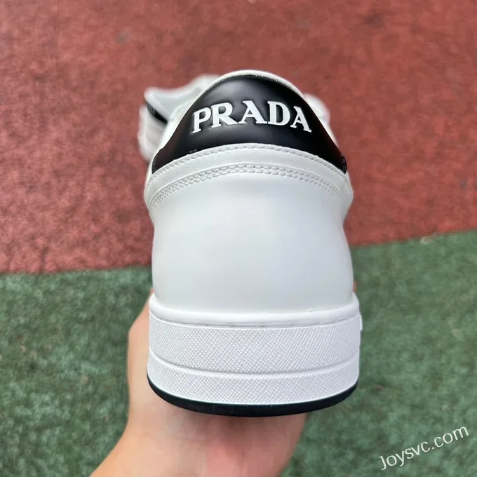 Prada Downtown White Black Leather Sneakers