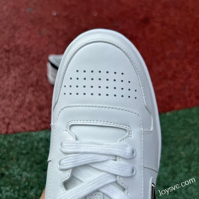 Prada Downtown White Black Leather Sneakers