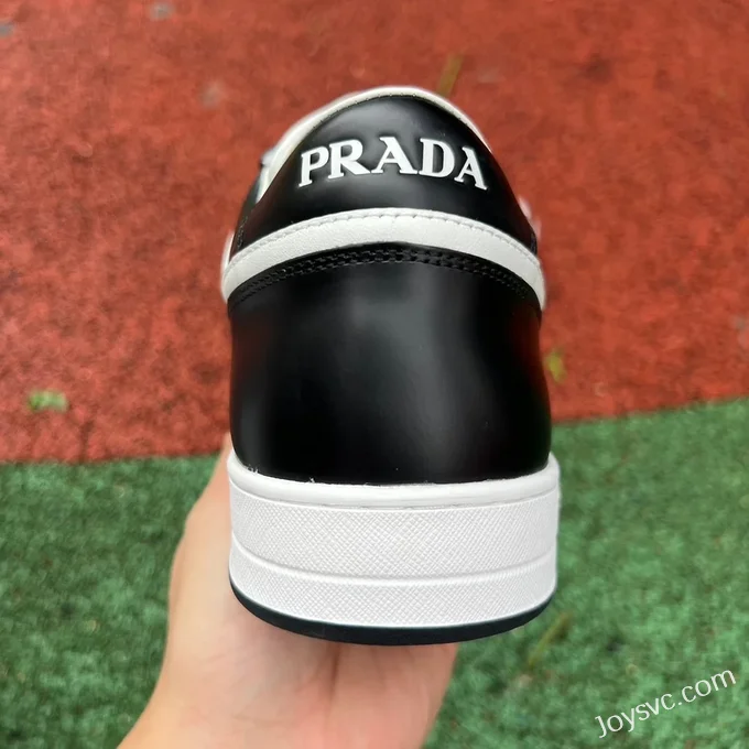 Prada Downtown Black White Leather Sneakers