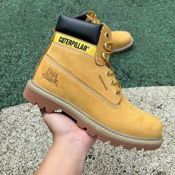 CAT GORE-TEX Outdoor Work Boots Yellow Waterproof