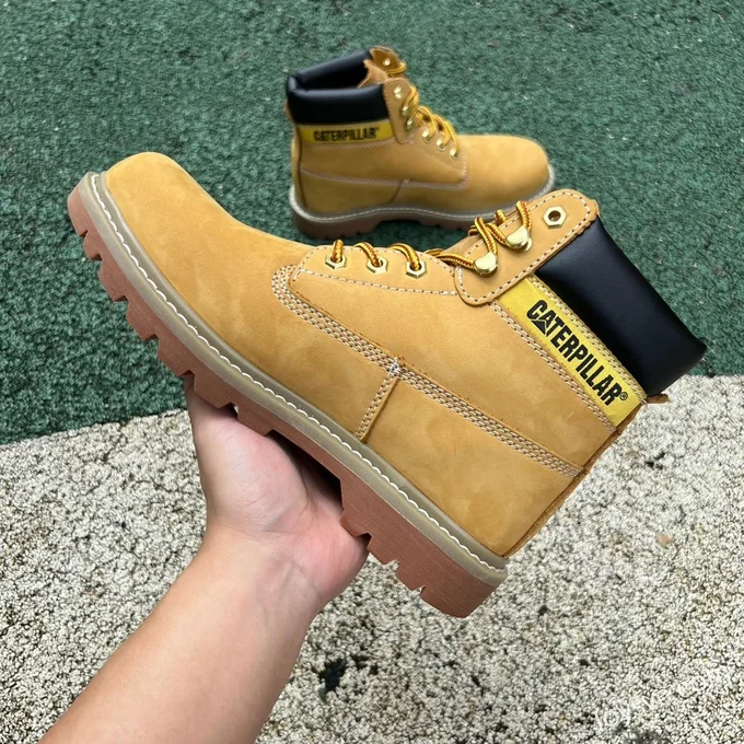 CAT GORE-TEX Outdoor Work Boots Yellow Waterproof