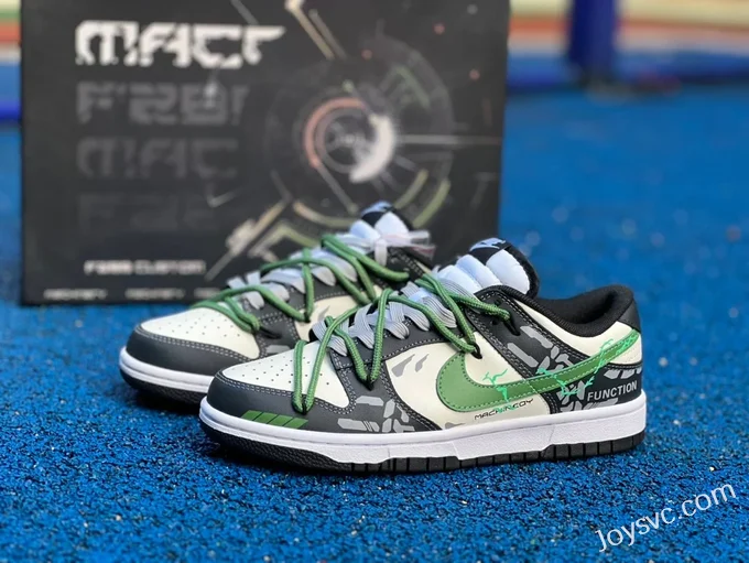 Custom Nike Dunk Low FZBB Mechanical Grey Green Sneakers DD1391-100