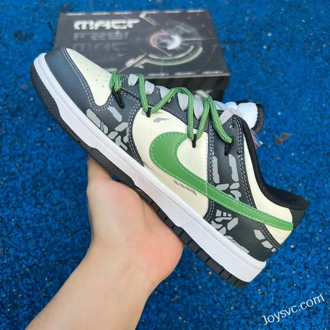 Custom Nike Dunk Low FZBB Mechanical Grey Green Sneakers DD1391-100