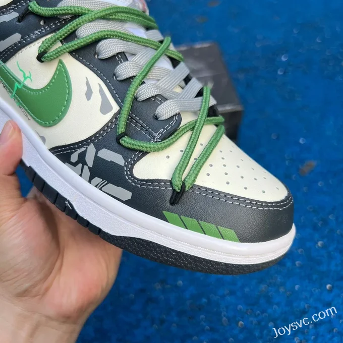 Custom Nike Dunk Low FZBB Mechanical Grey Green Sneakers DD1391-100