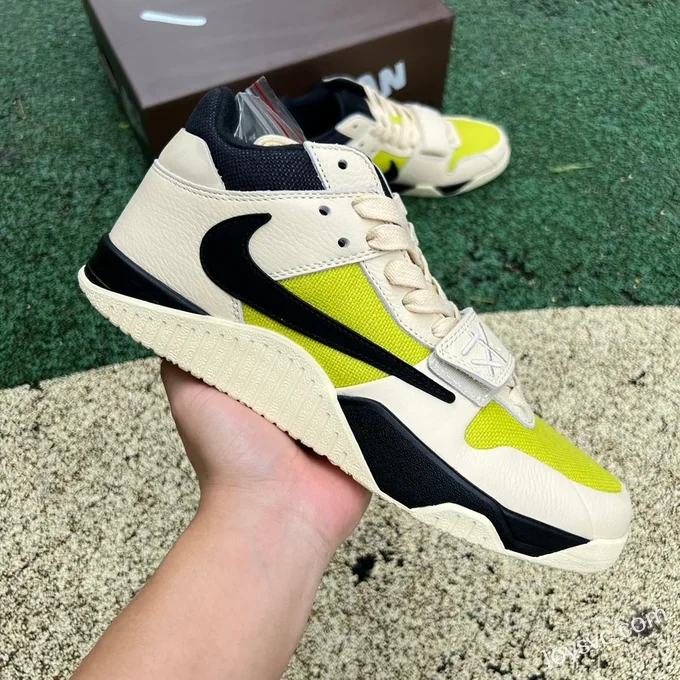 Travis Scott x Jordan Cut The Check FZ8117-102 Beige Yellow Green Black S2 Version