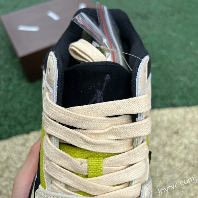 Travis Scott x Jordan Cut The Check FZ8117-102 Beige Yellow Green Black S2 Version