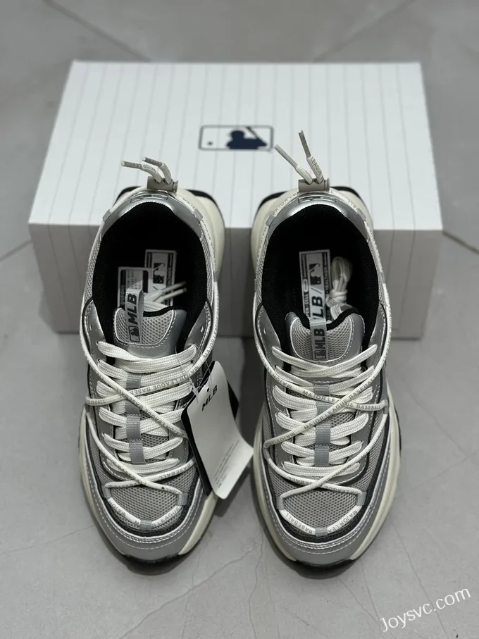 MLB Chunky Runner Black Silver Running Shoes